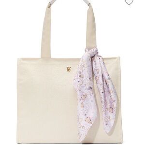 NEW Victorias Secret Floral Embossed Tote Bag